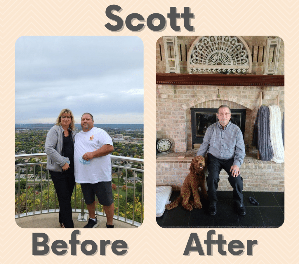 Scott before and after weight loss