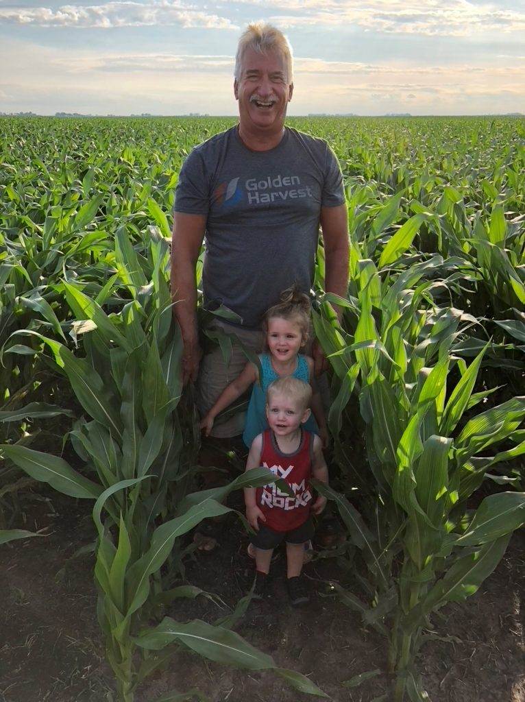 Mike Missman with his grandchildren